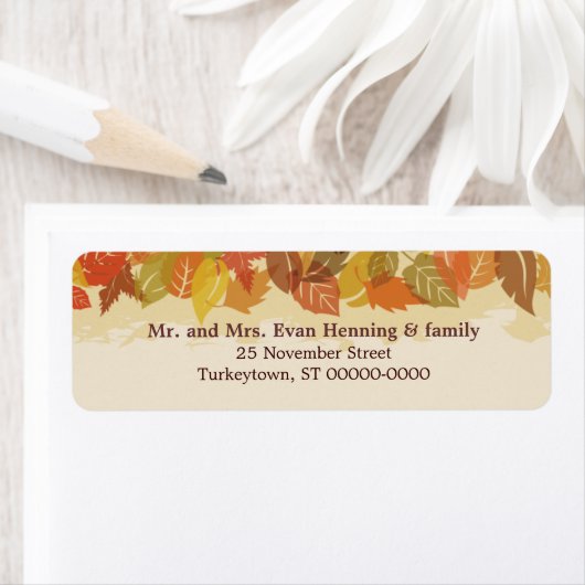 Grafische herfst bladeren label (Insitu)