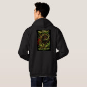 Grafische hoodie voor mannen – Krachtige gotische  (Achterkant volledig)