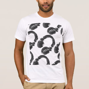 Grafische hoofdtelefoon t-shirt
