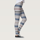 Grafische horizontale lijnen met aangepaste kleur leggings (Rechts)