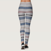 Grafische horizontale lijnen met aangepaste kleur leggings (Achterkant)