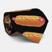 grafische hotdog stropdas (Opgerold)