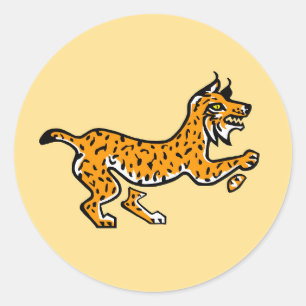 Grafische Iberische LYNX - Behoud - Ecologie - Ronde Sticker