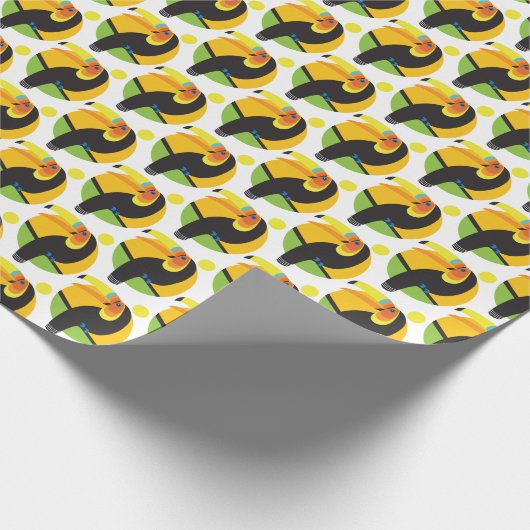 Grafische illustratie Toucan Tropical Birds Cadeaupapier (Hoek)