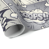 Grafische illustratie van cartoon Comic Book Cadeaupapier (Rol Hoek)