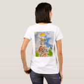 Grafische Inkt waterverf, Fantasy Lady T-shirt (Achterkant volledig)
