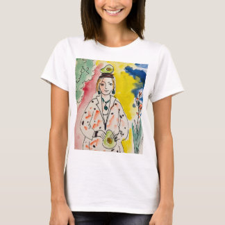 Grafische Inkt waterverf, Fantasy Lady T-shirt