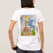 Grafische Inkt waterverf, Fantasy Lady T-shirt (Achterkant)