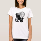 Grafische kaart Capricorn Zee-geit, Grieks T-shirt (Voorkant)
