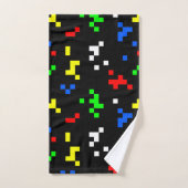 Grafische kaart met 8-bits videobeelden retro bad handdoek (Handdoek)