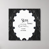 Grafische kaart met witte en zwarte marmer canvas afdruk (Voorkant)