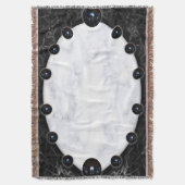 Grafische kaart met witte en zwarte marmer deken (Voorkant Verticaal)