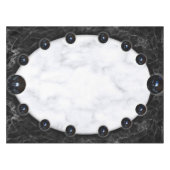 Grafische kaart met witte en zwarte marmer tafelkleed (Voorkant (Horizontaal))