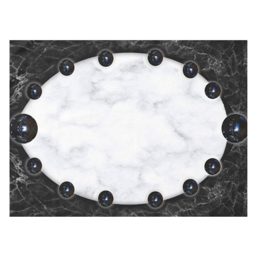 Grafische kaart met witte en zwarte marmer tafelkleed (Voorkant (Horizontaal))