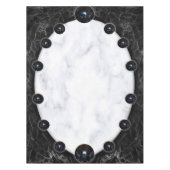 Grafische kaart met witte en zwarte marmer tafelkleed (Voorkant)