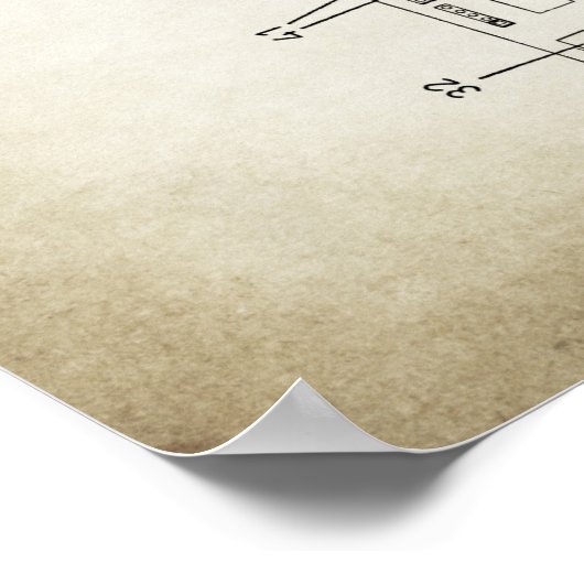 Grafische kaart Patent Poster (Hoek)