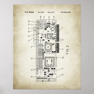 Grafische kaart Patent Poster
