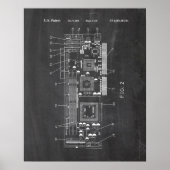 Grafische kaart Patent Poster (Voorkant)