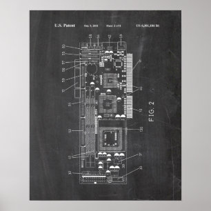 Grafische kaart Patent Poster
