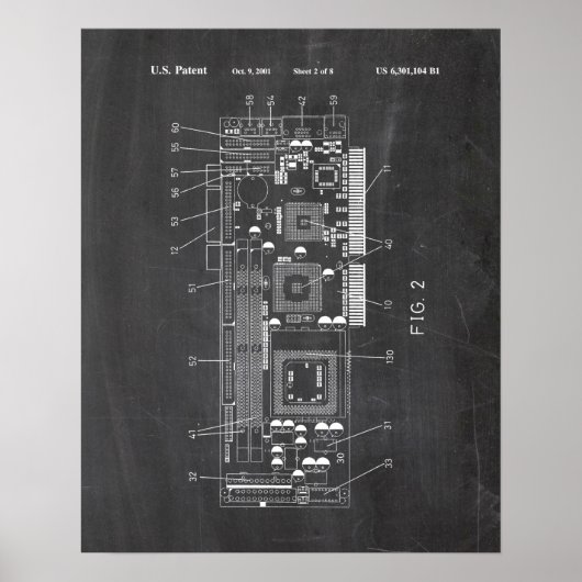 Grafische kaart Patent Poster (Voorkant)