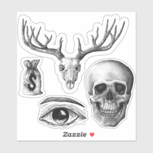 grafische kaart sticker