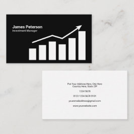 Grafische kaart | Toename | Zwart Visitekaartje