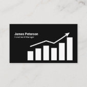 Grafische kaart | Toename | Zwart Visitekaartje (Voorkant)