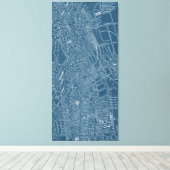 Grafische kaart van Boston Canvas Afdruk (Insitu (Houten vloer))