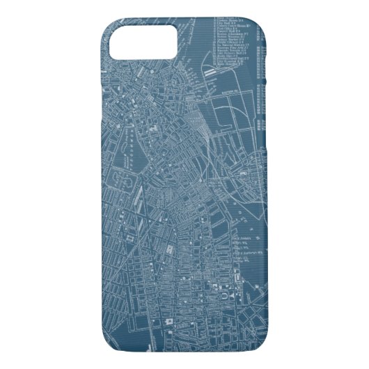 Grafische kaart van Boston Case-Mate iPhone Case (Achterkant)