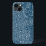 Grafische kaart van Boston iPhone 13 Hoesje<br><div class="desc">Kaarten en blauwdrukken</div>