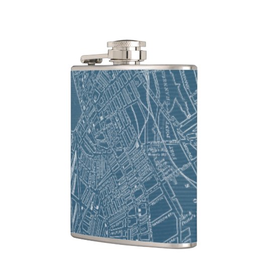 Grafische kaart van Boston Heupfles (Links)