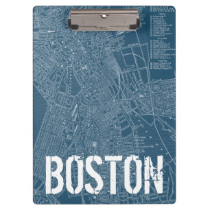 Grafische kaart van Boston Klembord