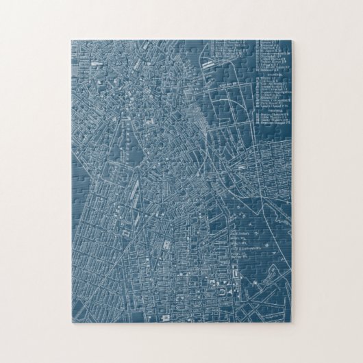 Grafische kaart van Boston Legpuzzel (Verticaal)