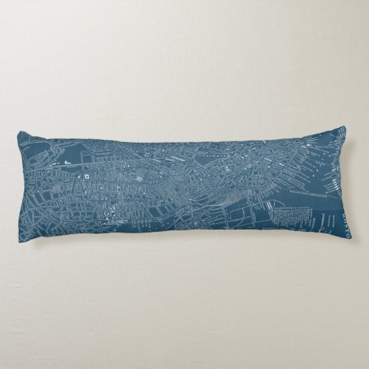 Grafische kaart van Boston Lichaamskussen (Achterkant)