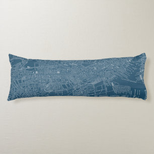 Grafische kaart van Boston Lichaamskussen