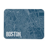 Grafische kaart van Boston Magneet (Horizontaal)
