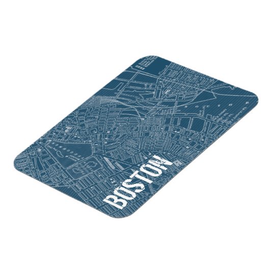 Grafische kaart van Boston Magneet (Linkerzijde)