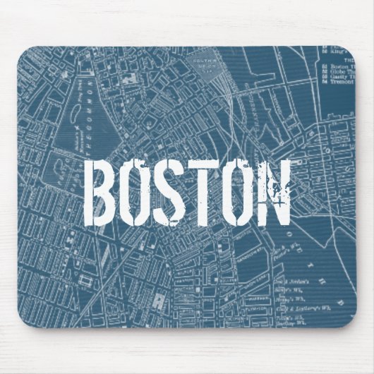 Grafische kaart van Boston Muismat (Voorkant)