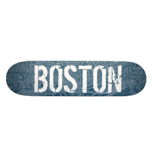 Grafische kaart van Boston Skateboard