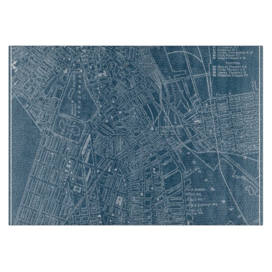 Grafische kaart van Boston Snijplank (Voorkant)