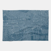 Grafische kaart van Boston Theedoek (Horizontaal)