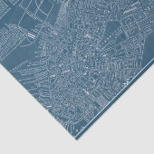 Grafische kaart van Boston Tissuepapier (Detail)