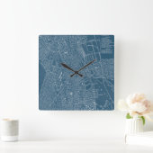 Grafische kaart van Boston Vierkante Klok (Huis)