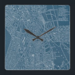 Grafische kaart van Boston Vierkante Klok<br><div class="desc">Kaarten en blauwdrukken</div>