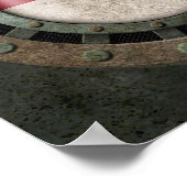 Grafische kaart van de industriestal met zwarte vl poster (Hoek)