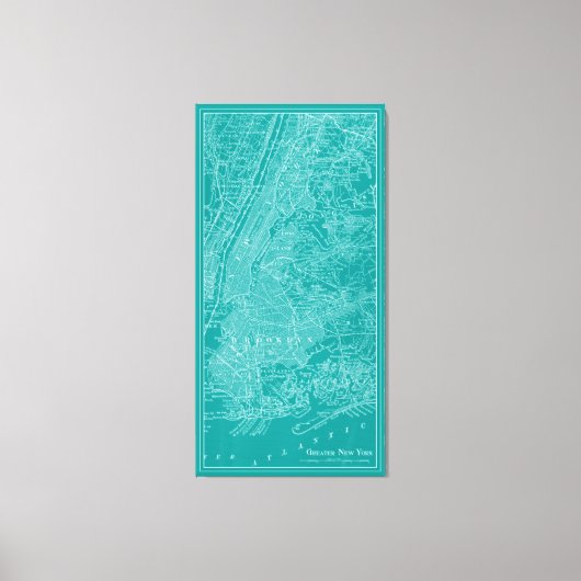 Grafische kaart van New York Canvas Afdruk (Voorkant)