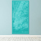 Grafische kaart van New York Canvas Afdruk (Insitu (Houten vloer))