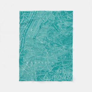 Grafische kaart van New York Fleece Deken