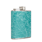 Grafische kaart van New York Heupfles (Rechts)