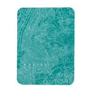 Grafische kaart van New York Magneet